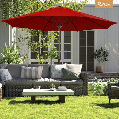 Ayge Patio Umbrella 9 FT Outdoor Table Umbrella Fiberglass - Image 6