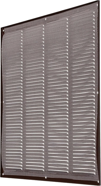 Repa Market Air Vent Cover 16x16 Inch (Outer Dimensions) Brown Galvanized Steel Louvered Grill Cover with Mesh Screen/Wall or Ceiling Vent/HVAC Register for Indoor and Outdoor Ventilation