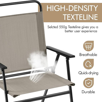 Yaheetech Outdoor Chairs Set of 2, Folding Patio Chairs - Image 7