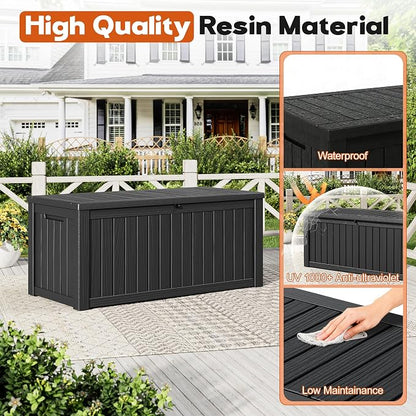 Outdoor Deck Storage Box, Resin Deck Boxes Indoor and outdoor, Waterproof - Image 4