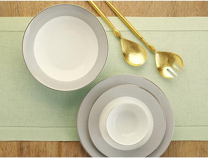 Solino Home Linen Sage Green Table Runner 144 Inches Long - 100% Pure Linen Extra Long Table Runner 14 x 144 Inch for Spring, Easter, St Patricks Day - Classic Hemstitch