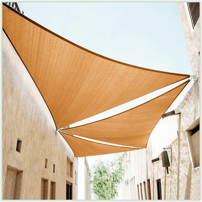 ColourTree 10' x 10' x 10' Sand Beige Sun Shade Sail Triangle CTSLT10 by ColourTree