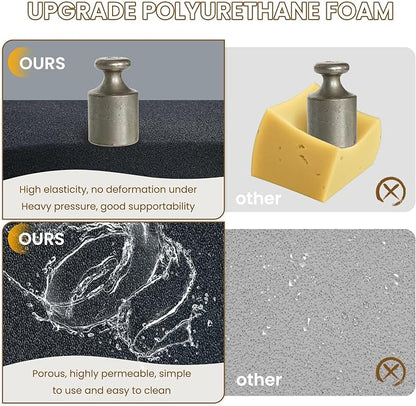 UDPATIO Rocking Chair Outdoor Oversized Metal Bistro Set 6.5" Cushion Grey | 3 - Image 8