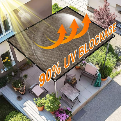 90% Sun Shade Cloth, 10 x 10 FT Pergola Shade Cover Canopy - Image 3