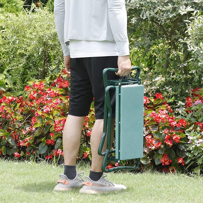 HomGarden Upgraded Folding Garden Kneeler Seat Bench Stool w/Thicken & Widen - Image 10