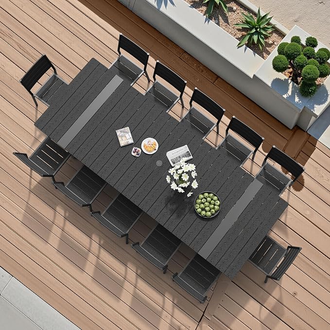 Pellebant Stackable Outdoor Patio Dining Chairs Set of 4 | Aluminum Armless - Image 7