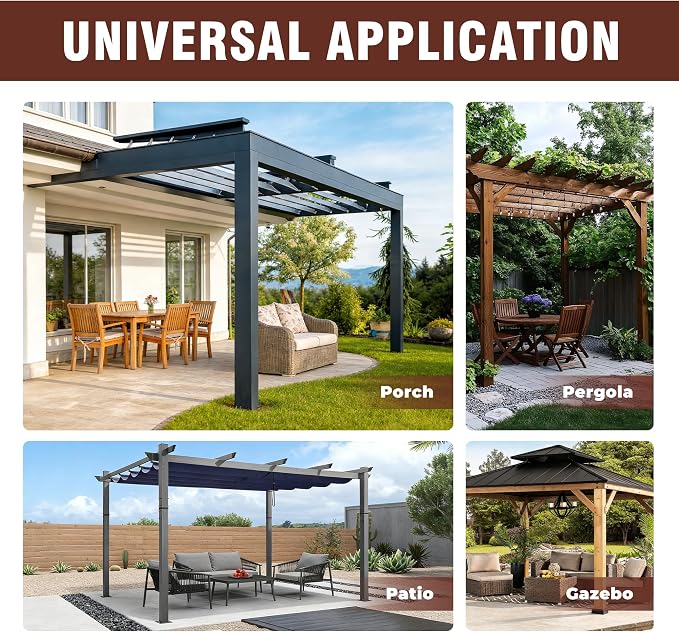 Set of 4 Outdoor Curtains for Patio Waterproof, Breathable Grommet Panels for - Image 7