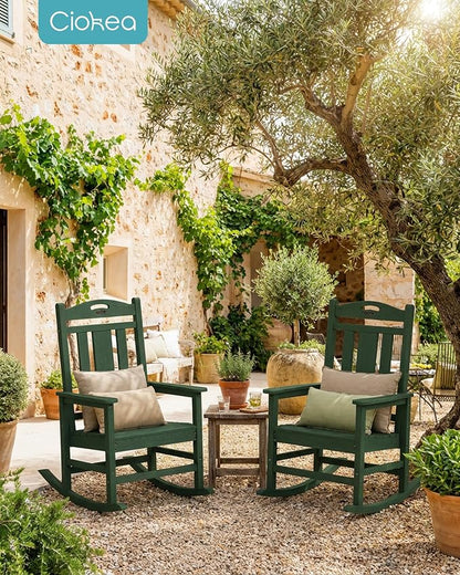 Oversized Outdoor Rocking Chairs Set of 4, 380lbs Heavy-Duty Large Patio Rocker - Image 6