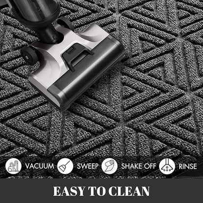 Yimobra Extra Large Door Mat 60x36, All-Weather Waterproof Non-Slip Welcome Matt Outdoor, Heavy Duty Non Slip Doormat for Entryway for Patio and Garage Indoor, Easy Clean, Mix Grey