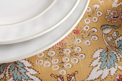 Maison d' Hermine Table Cloth Rectangle Table 100% Cotton 70 x 120 Inches Tablecloth Reusable Decorative Everyday Use for Dining Room, Farmhouse, Home Party, Festive & Wedding Spring Summer - Marquise