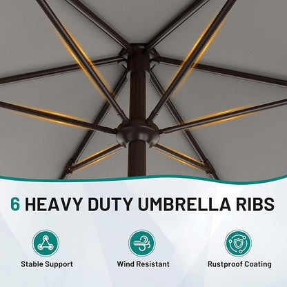 7.5FT Patio Umbrella Table Market Umbrella - Image 3