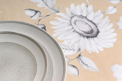 Maison d' Hermine Table Cloth Round Table 100% Cotton 63 Inches Fall Tablecloth Reusable Everyday Use for Thanksgiving Christmas Decorations Dining Farmhouse Party (Pretty Autumn)