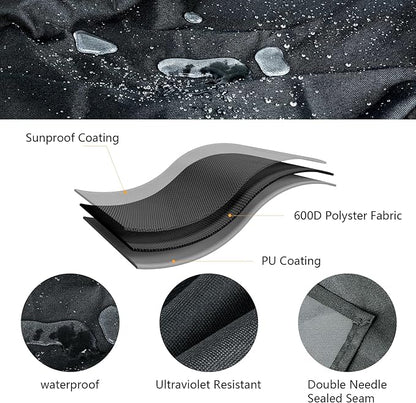 Outdoor Heavy Duty Waterproof Pellet Grill Cover for Traeger 34,Pro 34 Series Wood Pellet Smoker Grill,Texas and More,Full Length All Weather Protection Grill Cover for Traeger BAC380 BAC504,Black