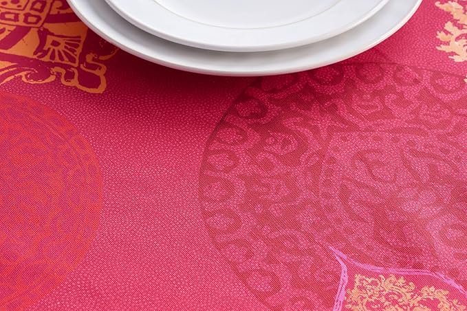 Maison d' Hermine Table Cloth Rectangle Table 100% Cotton 70 x 120 Inches Fall Tablecloth Reusable Everyday Use for Thanksgiving Christmas Decorations Dining Farmhouse Party (Versailles)