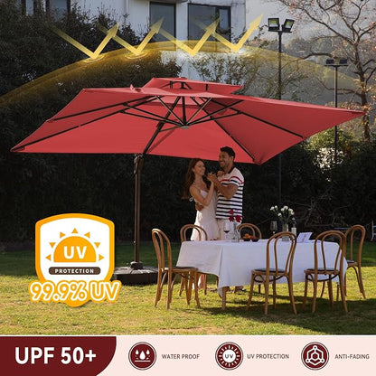 10 X 13 FT Cantilever Outdoor Patio Umbrella - Image 7