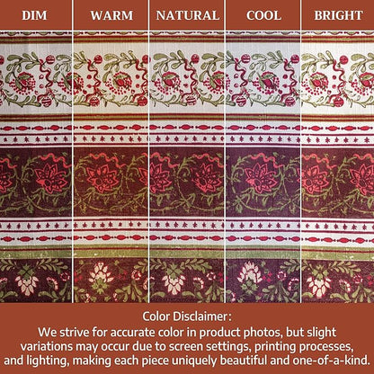 Maison d' Hermine Table Cloth Round Table 100% Cotton 63 Inches Fall Tablecloth Reusable Everyday Use for Thanksgiving Christmas Decorations Dining Farmhouse Party (Reveillon Au Jardin)