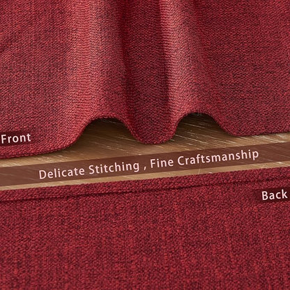 BALCONY & FALCON Placemats Set of 6 Faux Linen Cloth Place Mats Washable Waterproof Wrinkle Resistant Table Placemats for Dining Kitchen Farmhouse Indoor & Outdoor Use(Ruby Red, 13.8”x 17.7”