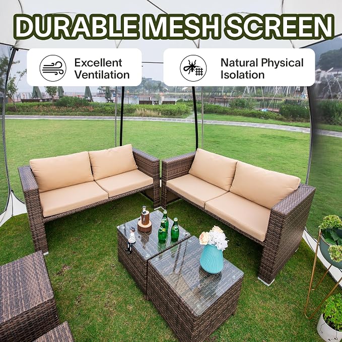 Alvantor Pop Up Screen House Tent, Instant Outdoor Gazebo - Image 4