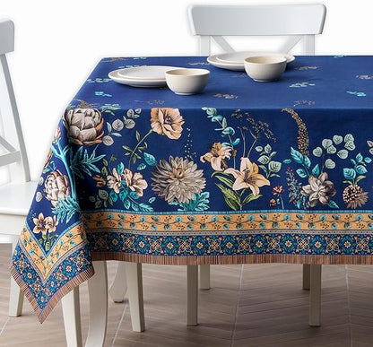 Maison d' Hermine Premium Table Cloth Rectangle Table 100% Combed Cotton 120 x 70 Inches Tablecloth Reusable Decorative for Dining Room, Farmhouse, Home, Party, Festive & Wedding - Artichoke