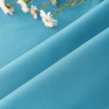 HolidayIdeas Patio Curtains Outdoor Waterproof 4 Panels 54x84 Inch-Windproof Weatherproof Privacy Teal Outside Curtains-Grommet Top and Tab Bottom Drape for Gazebo, Porch, Pergola, Cabana, Backyard
