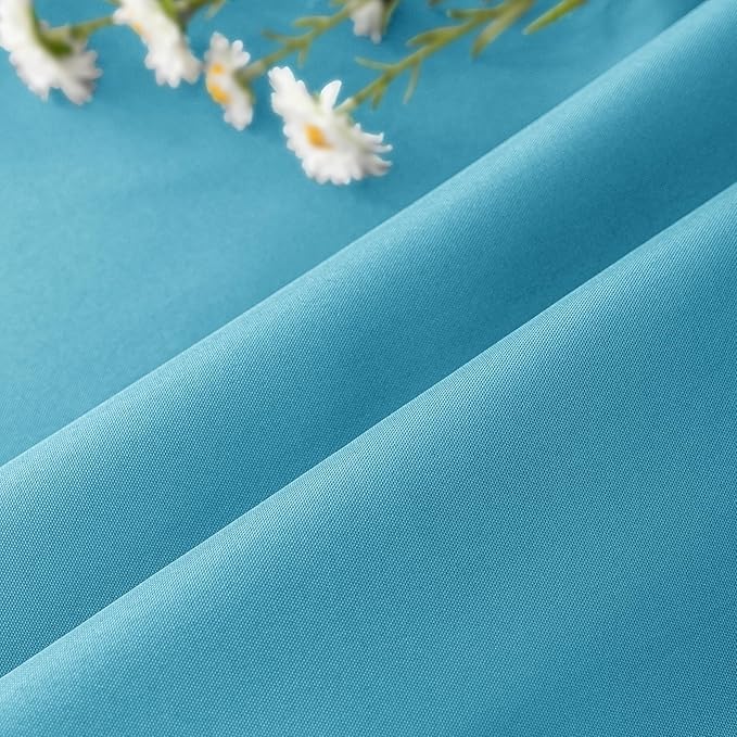 HolidayIdeas Gazebo Curtains Outdoor Waterproof 4 Panels-Windproof Weatherproof Privacy Outside Curtains-Grommet Top and Tab Bottom Drape for Patio, Porch, Pergola, Cabana, Backyard 54x95 Inch Teal