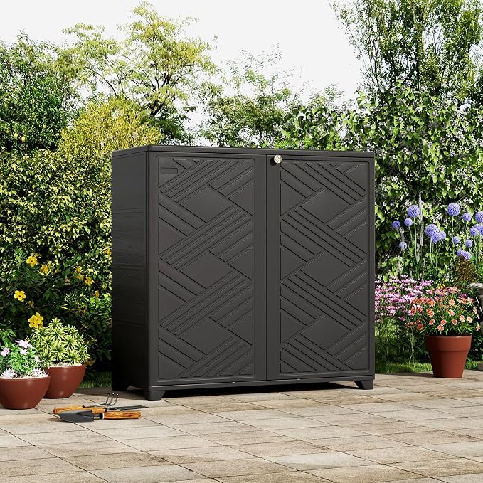 ZZM Indoor/Outdoor Storage Cabinet Waterproof, All Weather Outdoor Storage - Image 4