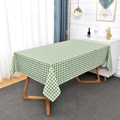 Classic Gingham Buffalo Tablecloth Fabric - Oblong 58x144 Inch Water Proof Checkered Table Cloth for Indoor Outdoor - Table Cover for Birthday, Picnics, BBQs, and Parties