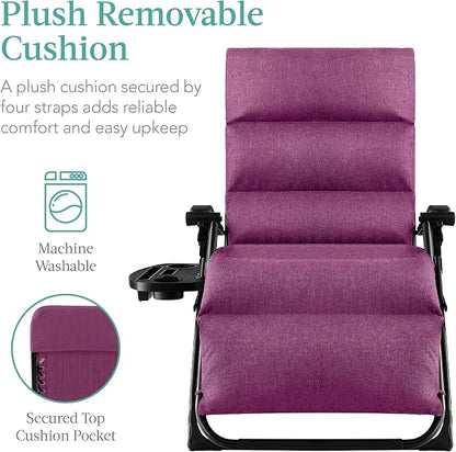 Best Choice Products Oversized Zero Gravity Chair, Folding Outdoor Patio - Image 3