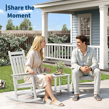 HDPE Rocking Chair Outdoor Set of 4 - Image 3