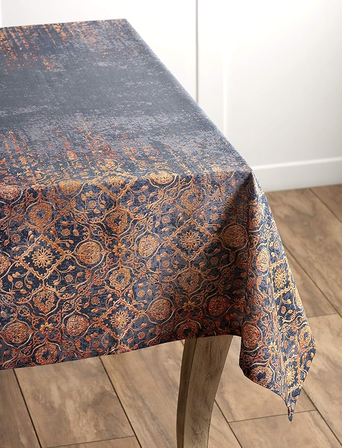 Maison d' Hermine Table Cloth Rectangle Table 100% Cotton 60 x 120 Inches Fall Tablecloth Reusable Everyday Use for Thanksgiving Christmas Decorations Dining Farmhouse Party (Imperfection)