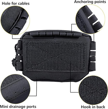 Tactical NVG Battery Pouch Helmet Mounted, Counter Weight Pouch GP Balance Retention for Fast MK1 PJ Airsoft Helmet
