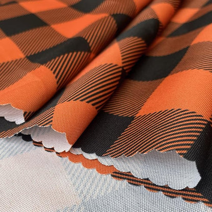 Waterproof Plaid Tablecloth Fabric - Round 90 Inch Classic Gingham Checker Table Cloth for Indoor/Outdoor Use - Buffalo Table Cover for Picnics, BBQs, and Parties
