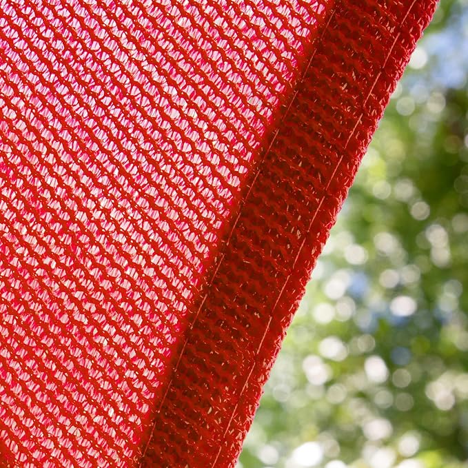 Amgo Custom Size 5' x 9' x 10.3' Red Right Triangle Sun Shade Sail UPF50+ - Image 9