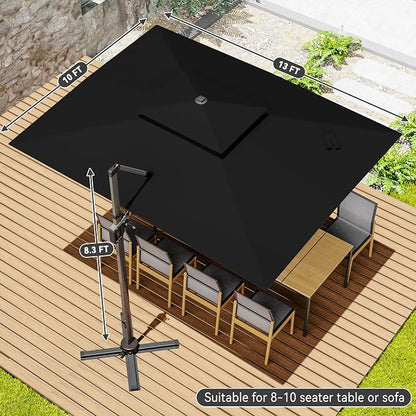 10x13 FT Outdoor Cantilever Patio Umbrella - Image 9