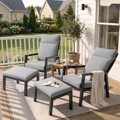 Pellebant 2-Piece Aluminum Outdoor Recliner Chair - Image 2