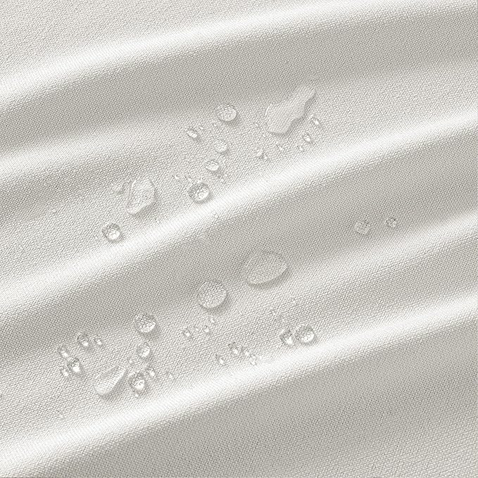 MIULEE White Linen Polyester Tablecloth 60x104 Inch Spring Rectangle Table Cloth Waterproof,Stain Resistant & Wrinkle Resistant for Dining Party Wedding
