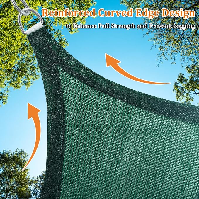 Shade&Beyond Custom Sun Shade Sail 9'x10'x13.5' Triangle Sun Sail Shades Patio - Image 5