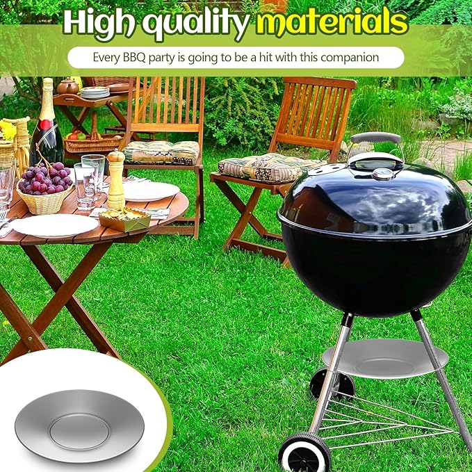 2 Pcs 11'' Diameter Ash Catcher Pan Ash Pan for Charcoal Grill Compatible with Weber for Grill Replacement Parts