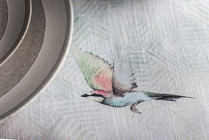 Maison d' Hermine Table Cloth Rectangle Table 100% Cotton 60 x 90 Inches Tablecloth Reusable Decorative for Dining Room, Farmhouse, Home, Party, Festive & Wedding Spring Summer - Flying Birds