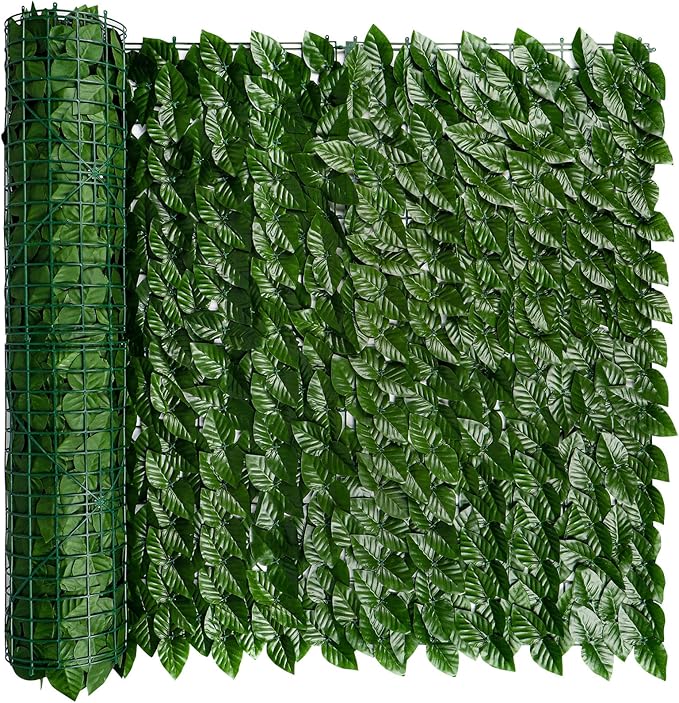 iCover Artificial Ivy Privacy Screen for Fence, 78x118in Strengthened Joint Prevent Leaves Falling Off, Faux Hedge Panels Greenery Vines, Decorative Fences for Outdoor, Garden