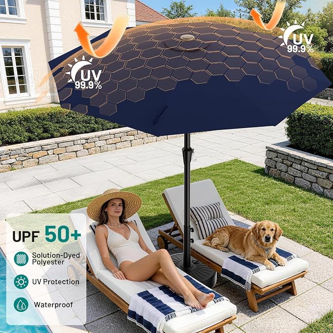 9 FT Patio Umbrella for Outdoor, Outdoor Table Umbrella - Image 4