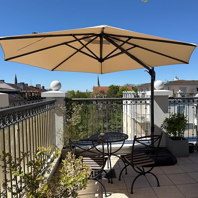 PURPLE LEAF Patio Outdoor Umbrella 11 Feet Round by PURPLELEAF