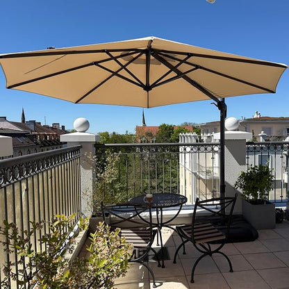 PURPLE LEAF Patio Outdoor Umbrella 11 Feet Round by PURPLELEAF