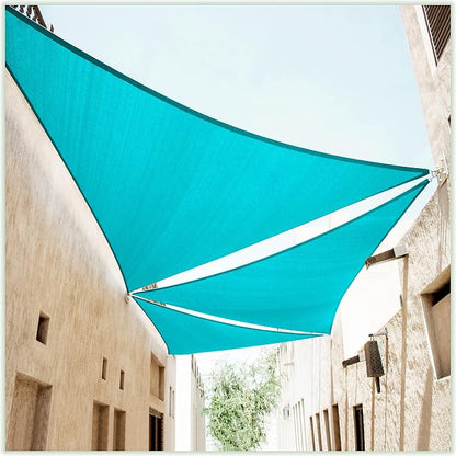 ColourTree 16' x 16' x 16' Turquoie Sun Shade Sail Triangle CTSLT16 by ColourTree