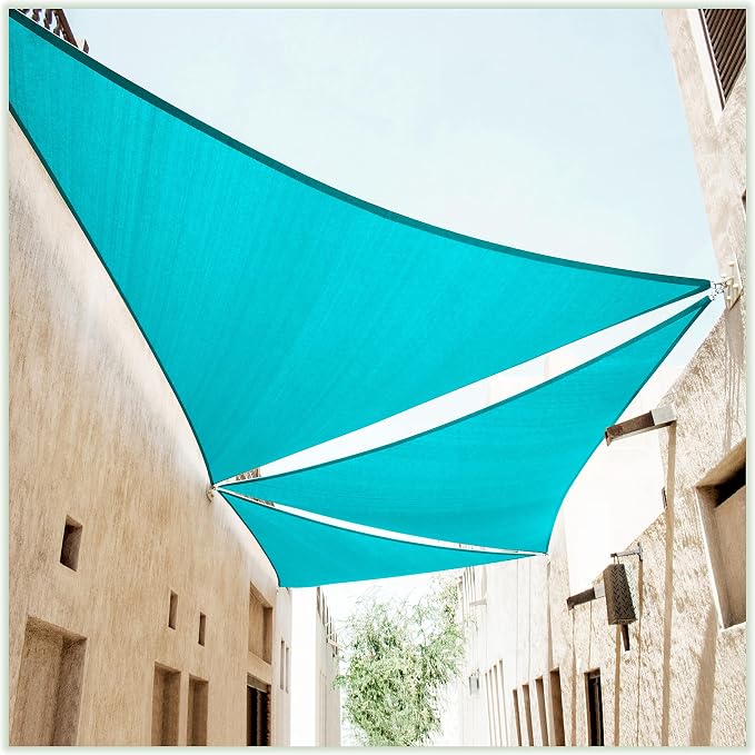 ColourTree 12' x 12' x 17' Turquoie Sun Shade Sail Right Triangle CTSLRT12 by ColourTree