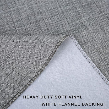 LIBERECOO Vinyl Tablecloth with Flannel Backing, Premium Gray, Waterproof, Stain-Resistant, Easy-Clean Table Cover for Dining, Kitchen, and Outdoor Use, 60" x 60" Square