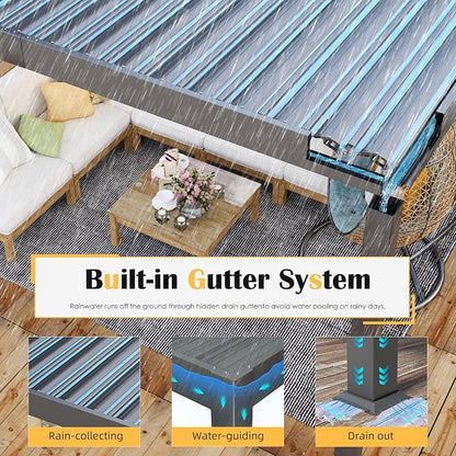 Airwire 10x20 ft Louvered Pergola All-Aluminum Frame | Outdoor Pergolas - Image 5