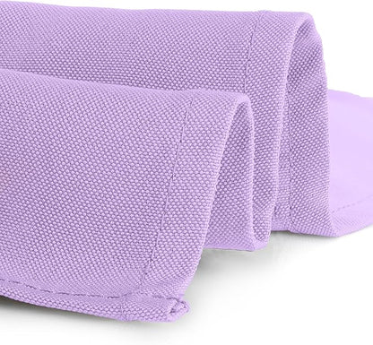 Gee Di Moda Rectangle Tablecloth - 90 x 156 Inch Lavender Table Cloth for 8 Foot Tables with Floor-Length Drop - Heavy Duty Washable Fabric for Holiday Party, Dinner, Weddings & Baby Shower