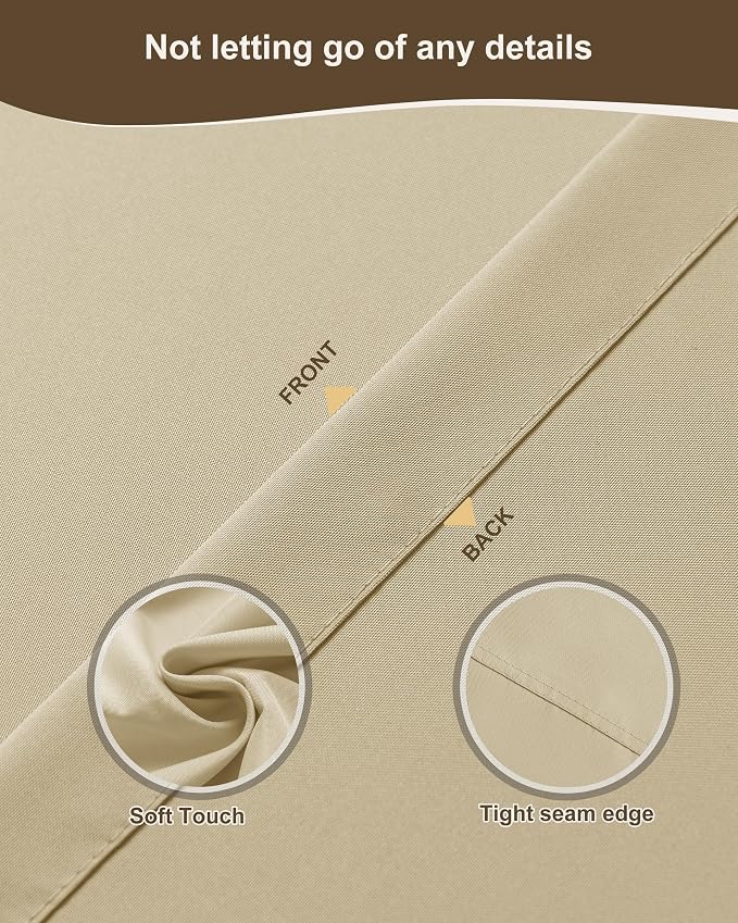 Outdoor Curtains for Patio Waterproof Rod Pocket 8 Pcs 54x95 Inch Cream | - Image 5