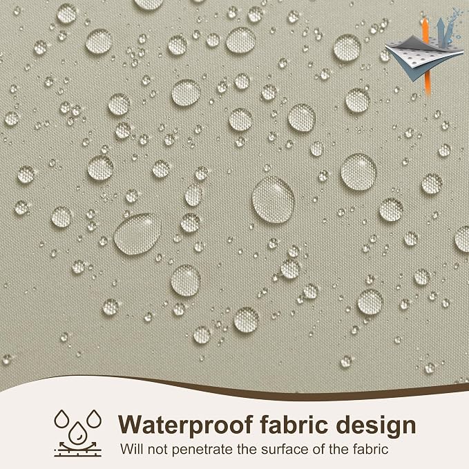Outdoor Curtains for Patio Waterproof Rod Pocket 4 Pcs 54x95 Inch Taupe | - Image 4
